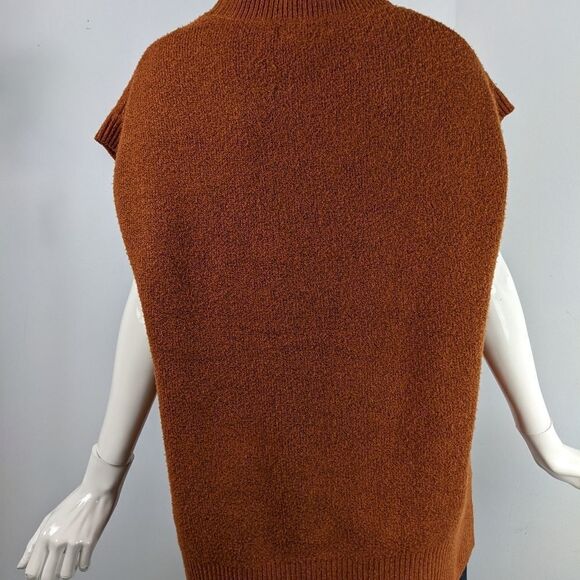 Christian Siriano Sleeveless sweater / tunic rust color size medium - Picture 3 of 6